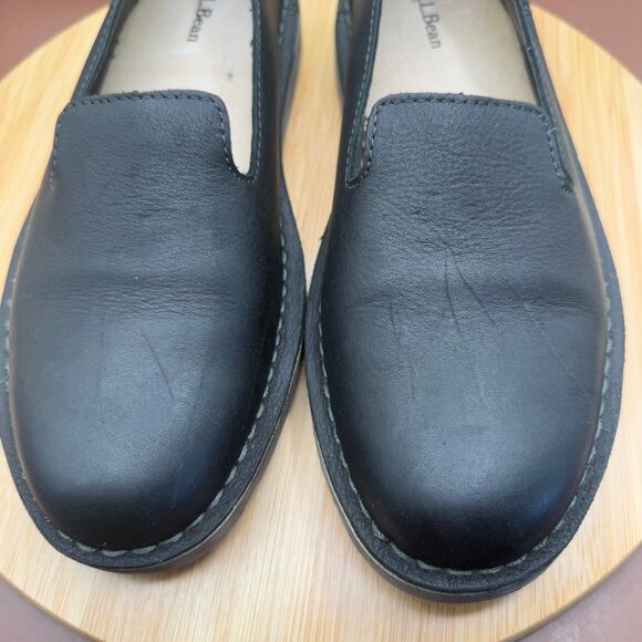 L.L. Bean Stonington Women's Sz 10 Loafers Flats Black Leather Slip On - Picture 9 of 9